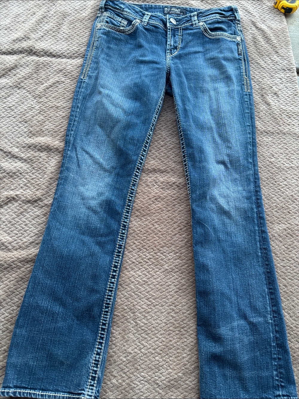 Silver Jeans Women's Medium Blue Wide Leg Jeans